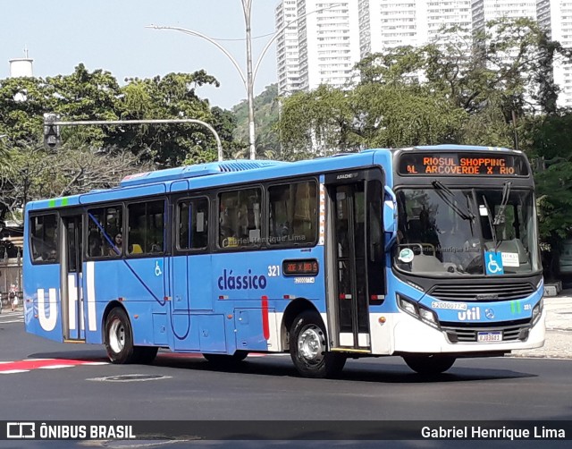 UTIL - União Transporte Interestadual de Luxo 321 na cidade de Rio de Janeiro, Rio de Janeiro, Brasil, por Gabriel Henrique Lima. ID da foto: 12059782.