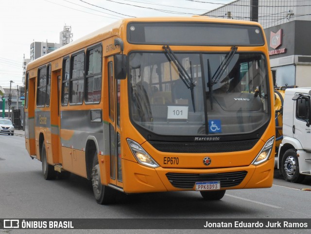 Melissatur - Melissa Transportes e Turismo EP670 na cidade de Itajaí, Santa Catarina, Brasil, por Jonatan Eduardo Jurk Ramos. ID da foto: 12059820.