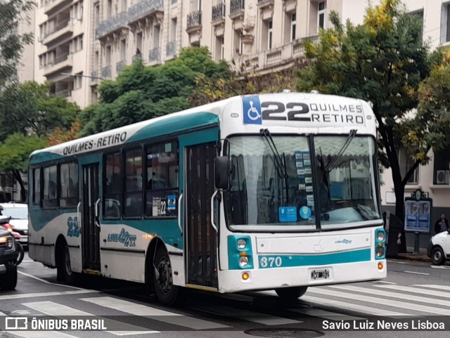 Linea 22 370 na cidade de Ciudad Autónoma de Buenos Aires, Argentina, por Savio Luiz Neves Lisboa. ID da foto: 12058509.