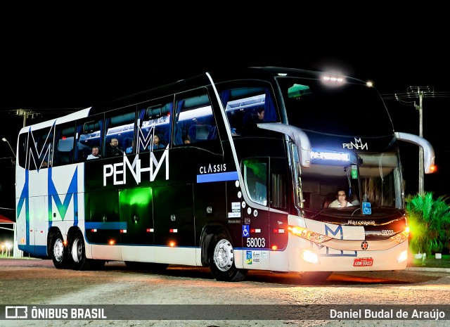 Empresa de Ônibus Nossa Senhora da Penha 58003 na cidade de Quatro Barras, Paraná, Brasil, por Daniel Budal de Araújo. ID da foto: 12060584.