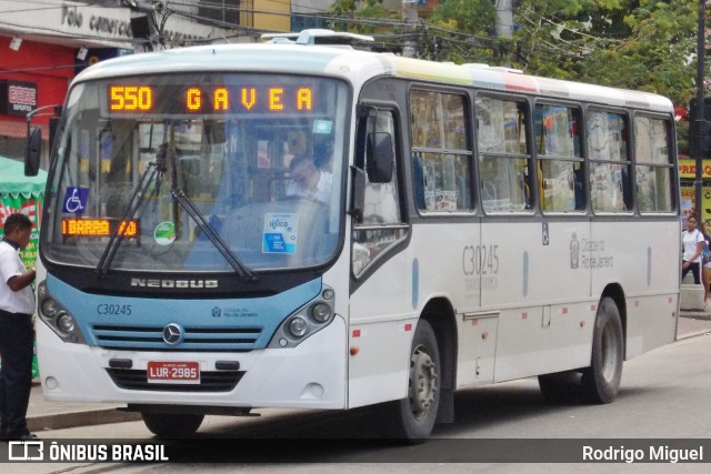 Transportes Futuro C30245 na cidade de Rio de Janeiro, Rio de Janeiro, Brasil, por Rodrigo Miguel. ID da foto: 12059233.