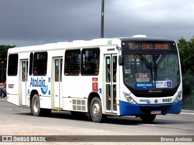 Viação Atalaia Transportes 6587 na cidade de Aracaju, Sergipe, Brasil, por Breno Antônio. ID da foto: 12059481.