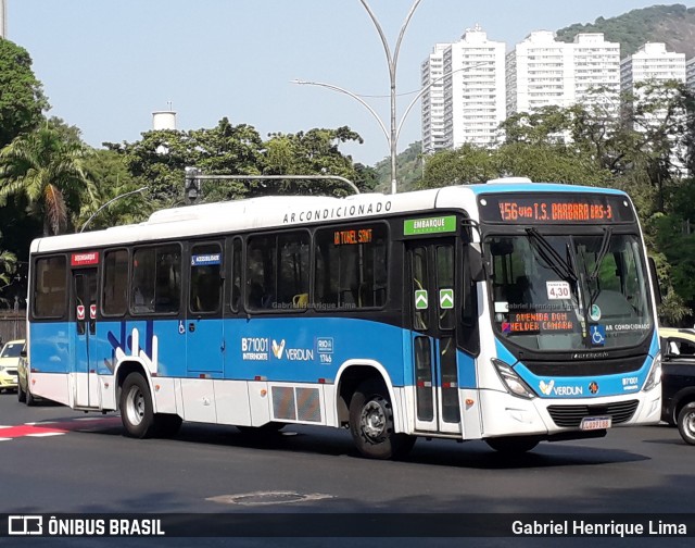 Viação Verdun B71001 na cidade de Rio de Janeiro, Rio de Janeiro, Brasil, por Gabriel Henrique Lima. ID da foto: 12059830.