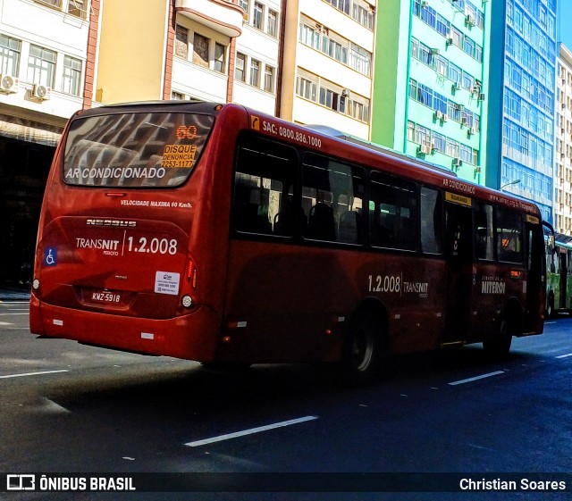 Transportes Peixoto 1.2.008 na cidade de Niterói, Rio de Janeiro, Brasil, por Christian Soares. ID da foto: 12059553.