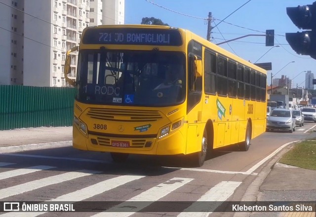 Auto Ônibus Três Irmãos 3808 na cidade de Jundiaí, São Paulo, Brasil, por Kleberton Santos Silva. ID da foto: 12058592.