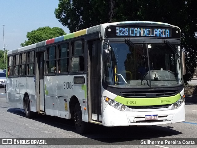 Transportes Paranapuan B10063 na cidade de Rio de Janeiro, Rio de Janeiro, Brasil, por Guilherme Pereira Costa. ID da foto: 12060742.