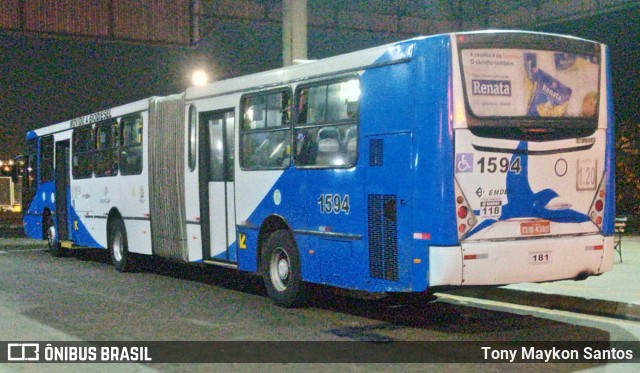 VB Transportes e Turismo 1594 na cidade de Campinas, São Paulo, Brasil, por Tony Maykon Santos. ID da foto: 12058329.