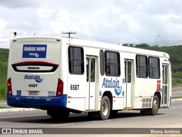 Viação Atalaia Transportes 6587 na cidade de Aracaju, Sergipe, Brasil, por Breno Antônio. ID da foto: 12059447.
