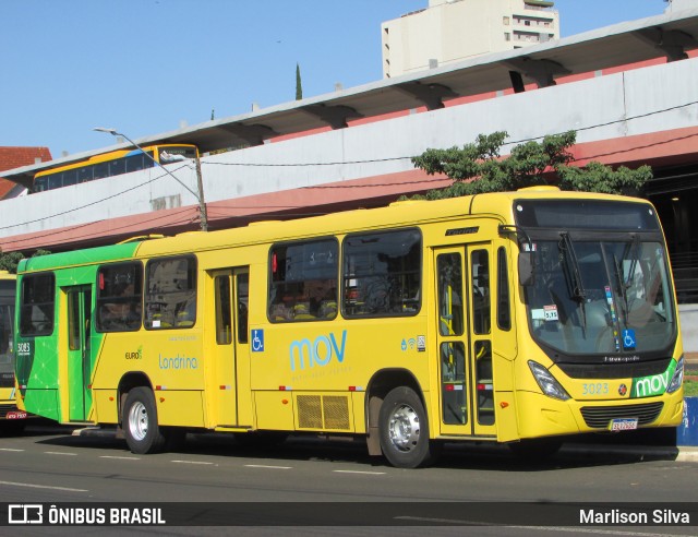TCGL - Transportes Coletivos Grande Londrina 3023 na cidade de Londrina, Paraná, Brasil, por Marlison Silva. ID da foto: 12059284.