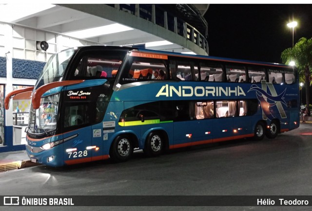 Empresa de Transportes Andorinha 7228 na cidade de Aparecida, São Paulo, Brasil, por Hélio  Teodoro. ID da foto: 12060348.