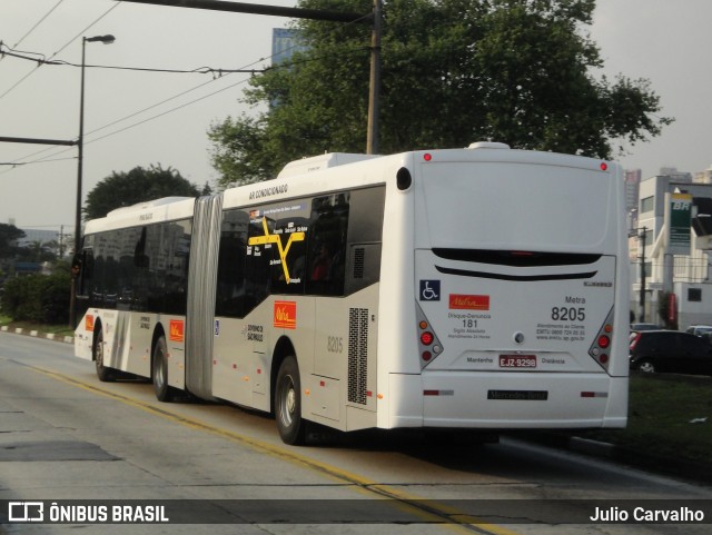 Metra - Sistema Metropolitano de Transporte 8205 na cidade de São Bernardo do Campo, São Paulo, Brasil, por Julio Carvalho. ID da foto: 12058544.
