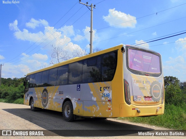 City Transporte Urbano Intermodal Sorocaba 2649 na cidade de Sorocaba, São Paulo, Brasil, por Weslley Kelvin Batista. ID da foto: 12059858.