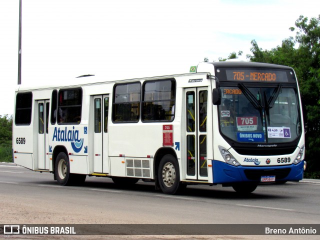 Viação Atalaia Transportes 6589 na cidade de Aracaju, Sergipe, Brasil, por Breno Antônio. ID da foto: 12059478.