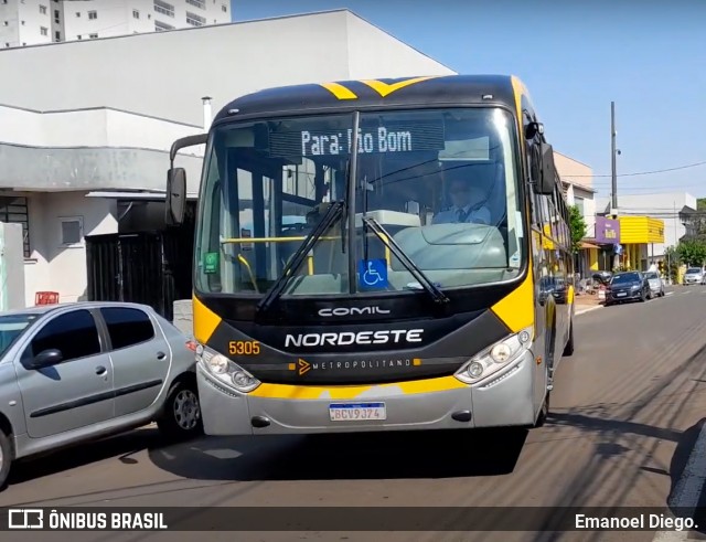 Expresso Nordeste 5305 na cidade de Apucarana, Paraná, Brasil, por Emanoel Diego.. ID da foto: 12060662.