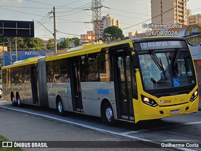 City Transporte Urbano Intermodal Sorocaba 2551 na cidade de Sorocaba, São Paulo, Brasil, por Guilherme Costa. ID da foto: 12058918.