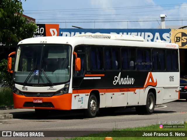 Anatur Transportes e Turismo 1016 na cidade de Aracaju, Sergipe, Brasil, por José Franca S. Neto. ID da foto: 12059633.
