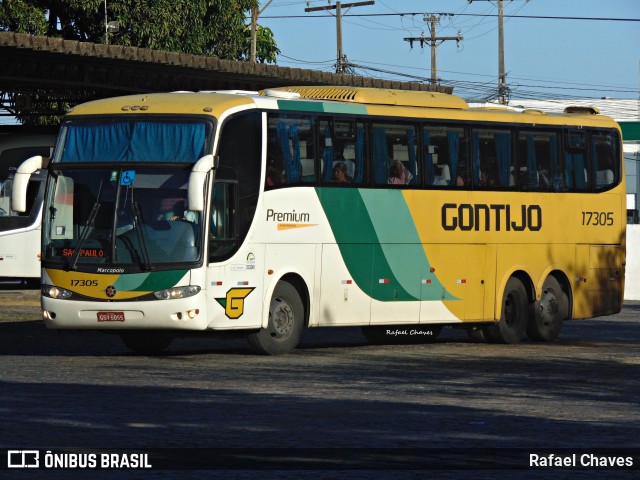 Empresa Gontijo de Transportes 17305 na cidade de Vitória da Conquista, Bahia, Brasil, por Rafael Chaves. ID da foto: 12061317.