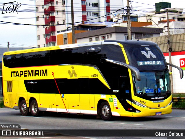 Viação Nova Itapemirim 40906 na cidade de Belo Horizonte, Minas Gerais, Brasil, por César Ônibus. ID da foto: 12062639.