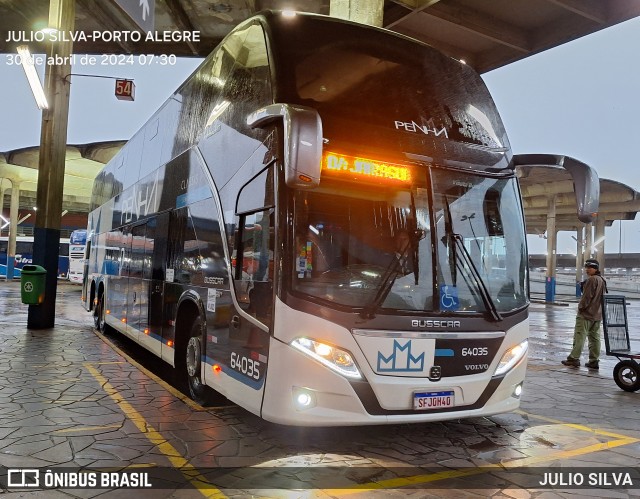 Empresa de Ônibus Nossa Senhora da Penha 64035 na cidade de Porto Alegre, Rio Grande do Sul, Brasil, por JULIO SILVA. ID da foto: 12061509.