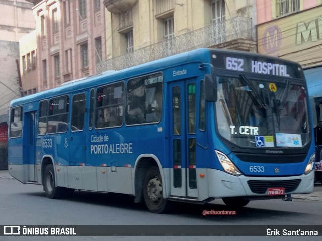 Nortran Transportes Coletivos 6533 na cidade de Porto Alegre, Rio Grande do Sul, Brasil, por Érik Sant'anna. ID da foto: 12062558.