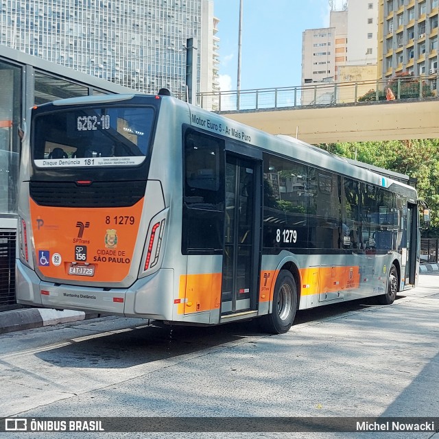 TRANSPPASS - Transporte de Passageiros 8 1279 na cidade de São Paulo, São Paulo, Brasil, por Michel Nowacki. ID da foto: 12061980.
