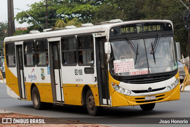 Belém Rio Transportes BD-188 na cidade de Belém, Pará, Brasil, por Joao Honorio. ID da foto: 12062450.