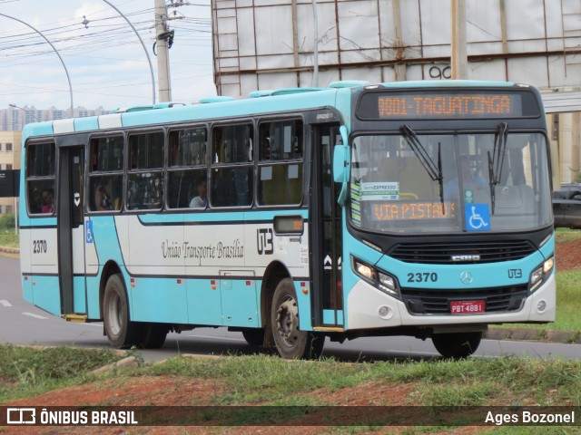 UTB - União Transporte Brasília 2370 na cidade de Recanto das Emas, Distrito Federal, Brasil, por Ages Bozonel. ID da foto: 12061618.