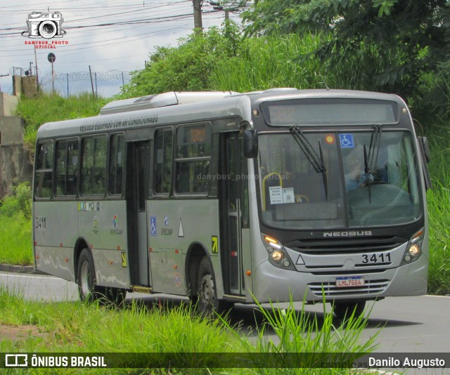 VB Transportes e Turismo 3411 na cidade de Campinas, São Paulo, Brasil, por Danilo Augusto. ID da foto: 12061138.