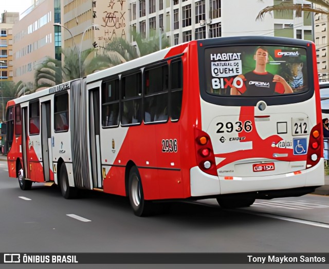 Itajaí Transportes Coletivos 2936 na cidade de Campinas, São Paulo, Brasil, por Tony Maykon Santos. ID da foto: 12060940.