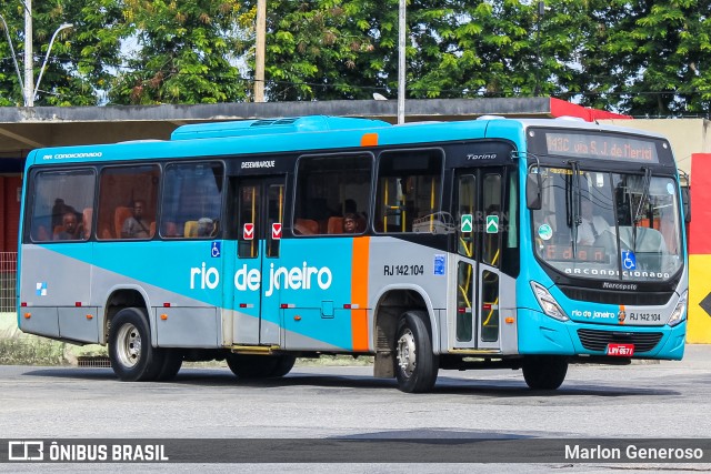 Expresso Rio de Janeiro RJ 142.104 na cidade de Niterói, Rio de Janeiro, Brasil, por Marlon Generoso. ID da foto: 12061353.