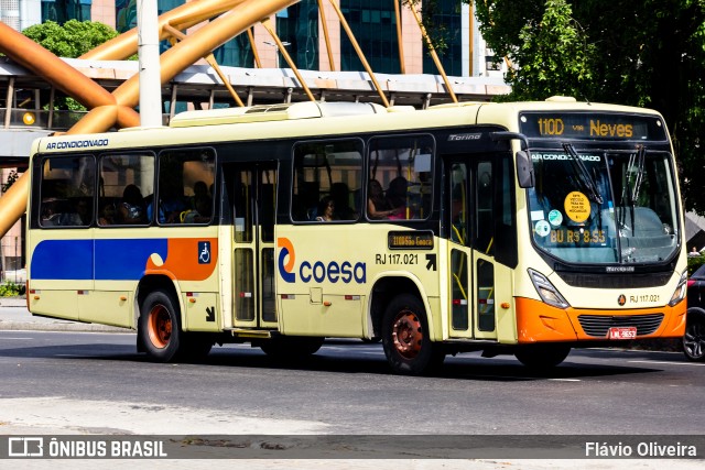 Coesa Transportes RJ 117.021 na cidade de Rio de Janeiro, Rio de Janeiro, Brasil, por Flávio Oliveira. ID da foto: 12062839.