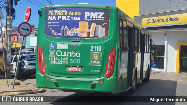 Rápido Cuiabá Transporte Urbano 2119 na cidade de Cuiabá, Mato Grosso, Brasil, por Miguel fernando. ID da foto: 12061228.