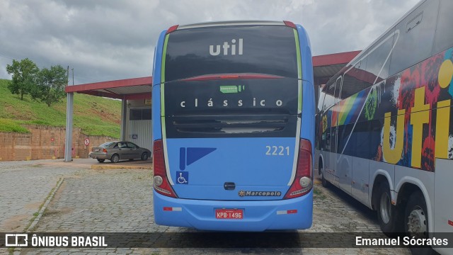 UTIL - União Transporte Interestadual de Luxo 2221 na cidade de Ribeirão Vermelho, Minas Gerais, Brasil, por Emanuel Sócrates. ID da foto: 12061581.