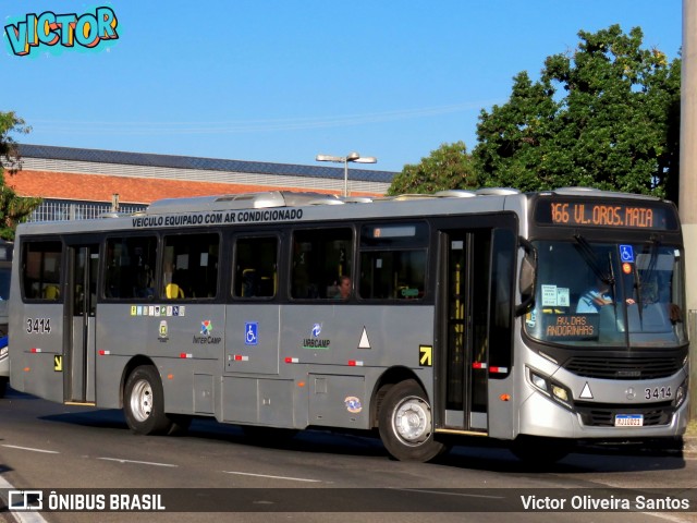 VB Transportes e Turismo 3414 na cidade de Campinas, São Paulo, Brasil, por Victor Oliveira Santos. ID da foto: 12062003.
