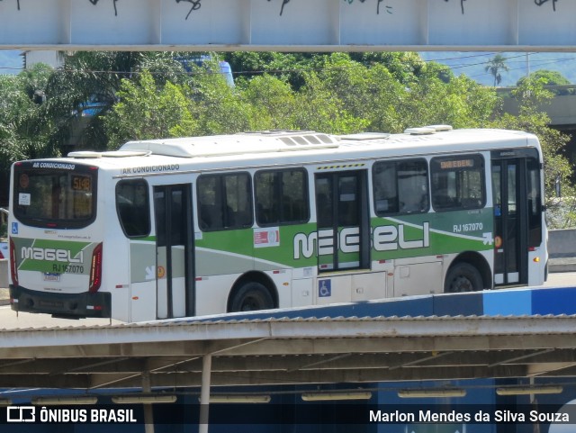 Transportes Mageli RJ 167.070 na cidade de Rio de Janeiro, Rio de Janeiro, Brasil, por Marlon Mendes da Silva Souza. ID da foto: 12062252.