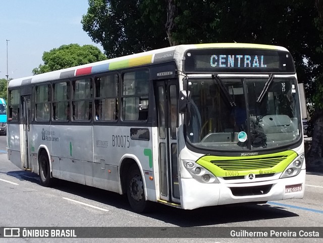 Transportes Paranapuan B10075 na cidade de Rio de Janeiro, Rio de Janeiro, Brasil, por Guilherme Pereira Costa. ID da foto: 12062992.