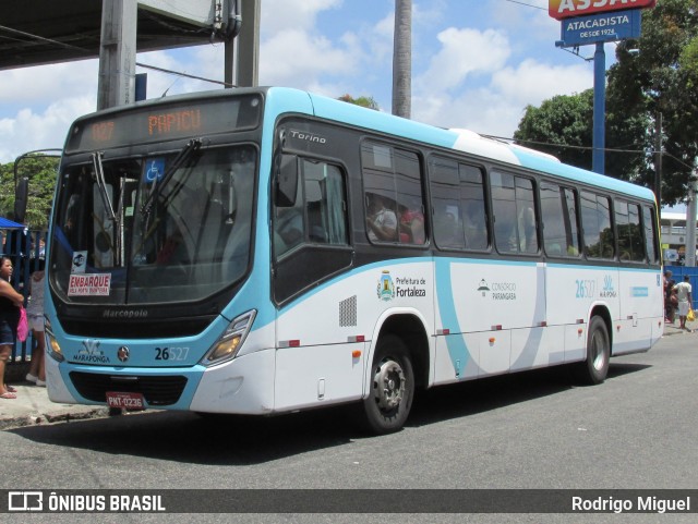 Maraponga Transportes 26527 na cidade de Fortaleza, Ceará, Brasil, por Rodrigo Miguel. ID da foto: 12061843.