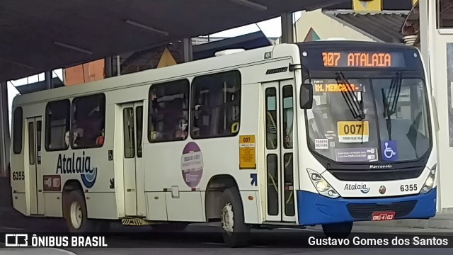 Viação Atalaia Transportes 6355 na cidade de Aracaju, Sergipe, Brasil, por Gustavo Gomes dos Santos. ID da foto: 12061467.