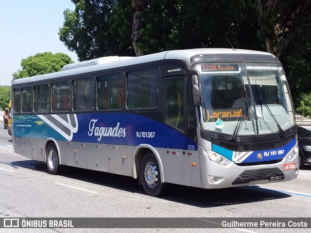 Auto Ônibus Fagundes RJ 101.067 na cidade de Rio de Janeiro, Rio de Janeiro, Brasil, por Guilherme Pereira Costa. ID da foto: 12062941.