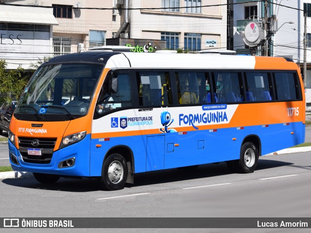 Canasvieiras Transportes 11715 na cidade de Florianópolis, Santa Catarina, Brasil, por Lucas Amorim. ID da foto: 12063050.