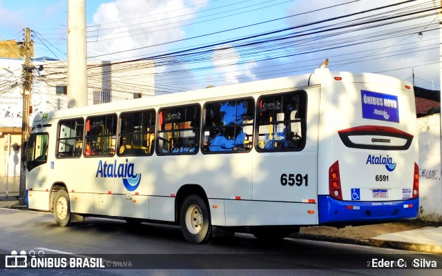 Viação Atalaia Transportes 6591 na cidade de Aracaju, Sergipe, Brasil, por Eder C.  Silva. ID da foto: 12062483.
