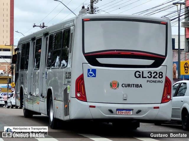 Viação Cidade Sorriso GL328 na cidade de Curitiba, Paraná, Brasil, por Gustavo  Bonfate. ID da foto: 12062516.