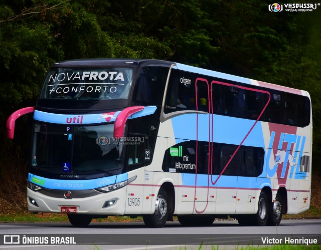 UTIL - União Transporte Interestadual de Luxo 13905 na cidade de Petrópolis, Rio de Janeiro, Brasil, por Victor Henrique. ID da foto: 12062657.