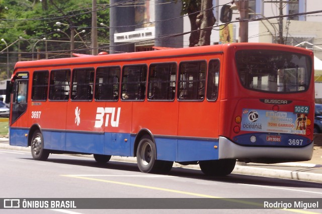 BTU - Bahia Transportes Urbanos 3697 na cidade de Salvador, Bahia, Brasil, por Rodrigo Miguel. ID da foto: 12061931.