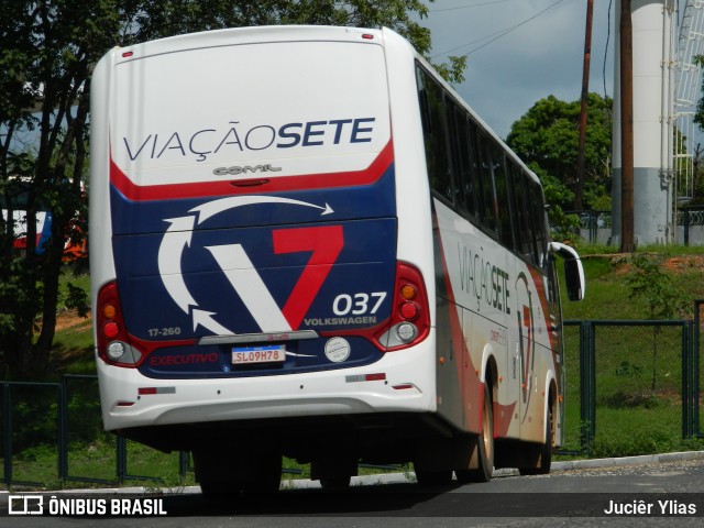 Viação Sete 037 na cidade de Teresina, Piauí, Brasil, por Juciêr Ylias. ID da foto: 12062165.