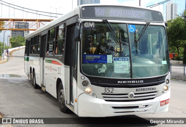 Borborema Imperial Transportes 352 na cidade de Recife, Pernambuco, Brasil, por George Miranda. ID da foto: 12062733.