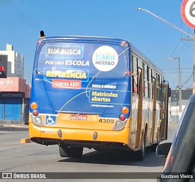 Transporte Tropical 4309 na cidade de Aracaju, Sergipe, Brasil, por Gustavo Vieira. ID da foto: 12061571.