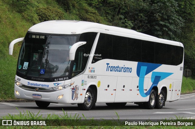 Transturismo Turismo e Fretamento 800 na cidade de Piraí, Rio de Janeiro, Brasil, por Paulo Henrique Pereira Borges. ID da foto: 12062771.
