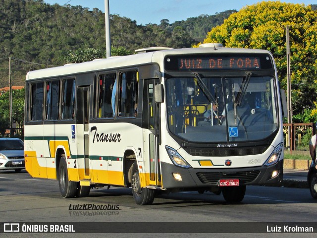 Transur - Transporte Rodoviário Mansur 2390 na cidade de Juiz de Fora, Minas Gerais, Brasil, por Luiz Krolman. ID da foto: 12060900.