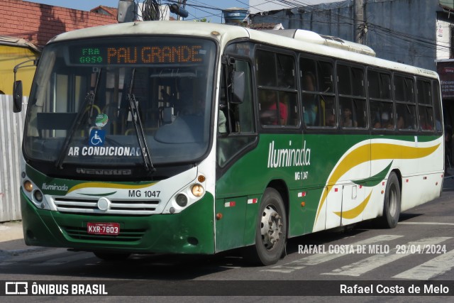 Transporte e Turismo Iluminada MG 1.047 na cidade de Magé, Rio de Janeiro, Brasil, por Rafael Costa de Melo. ID da foto: 12062943.
